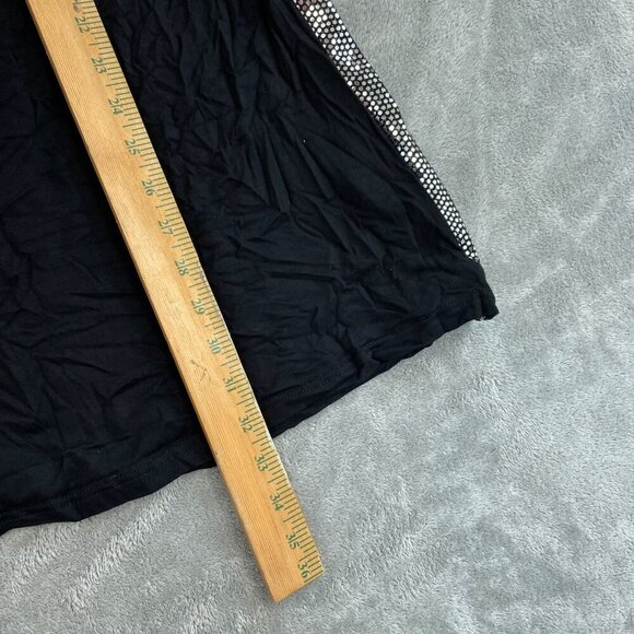 Coin 1804 Black Maxi Skirt With Silver Sequin Side Trim 1X NWT 4972 - Picture 8 of 10